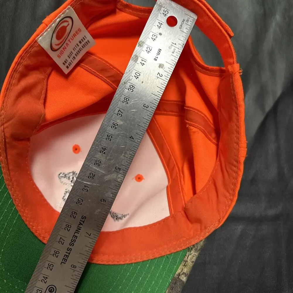 Vintage Orange Winchester Hunter Shooter Strapback Baseball Hat Cap Embroidered